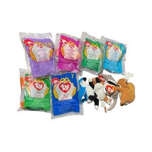 Lot of 10 New Vintage McDonalds TY Beanie Babies Happy Meal